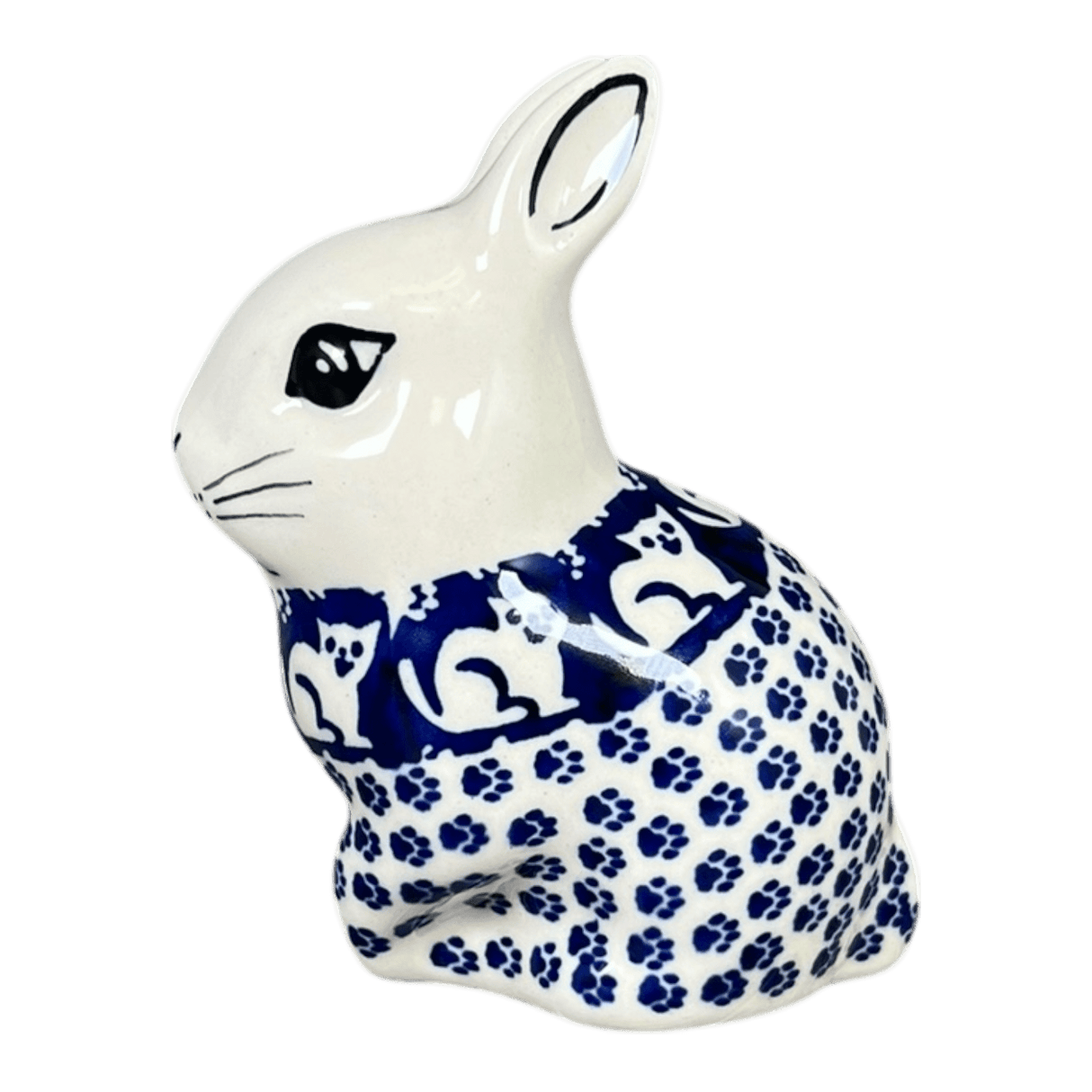 Figurine, Bunny, 4.25" in "Kitty Cat Path" by Manufaktura | F140T-KOT6