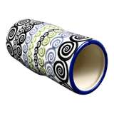 Vase, Slim, 5.5" in "Hypnotic Whirlpool" by Manufaktura | F141M-CGZC