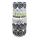 Vase, Slim, 5.5" in "Hypnotic Whirlpool" by Manufaktura | F141M-CGZC