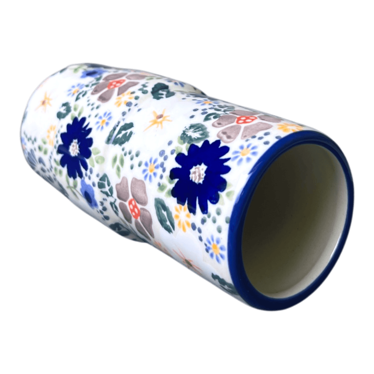 Vase, Slim, 5.5" in "Scattered Petals" by Manufaktura | F141S-EO35