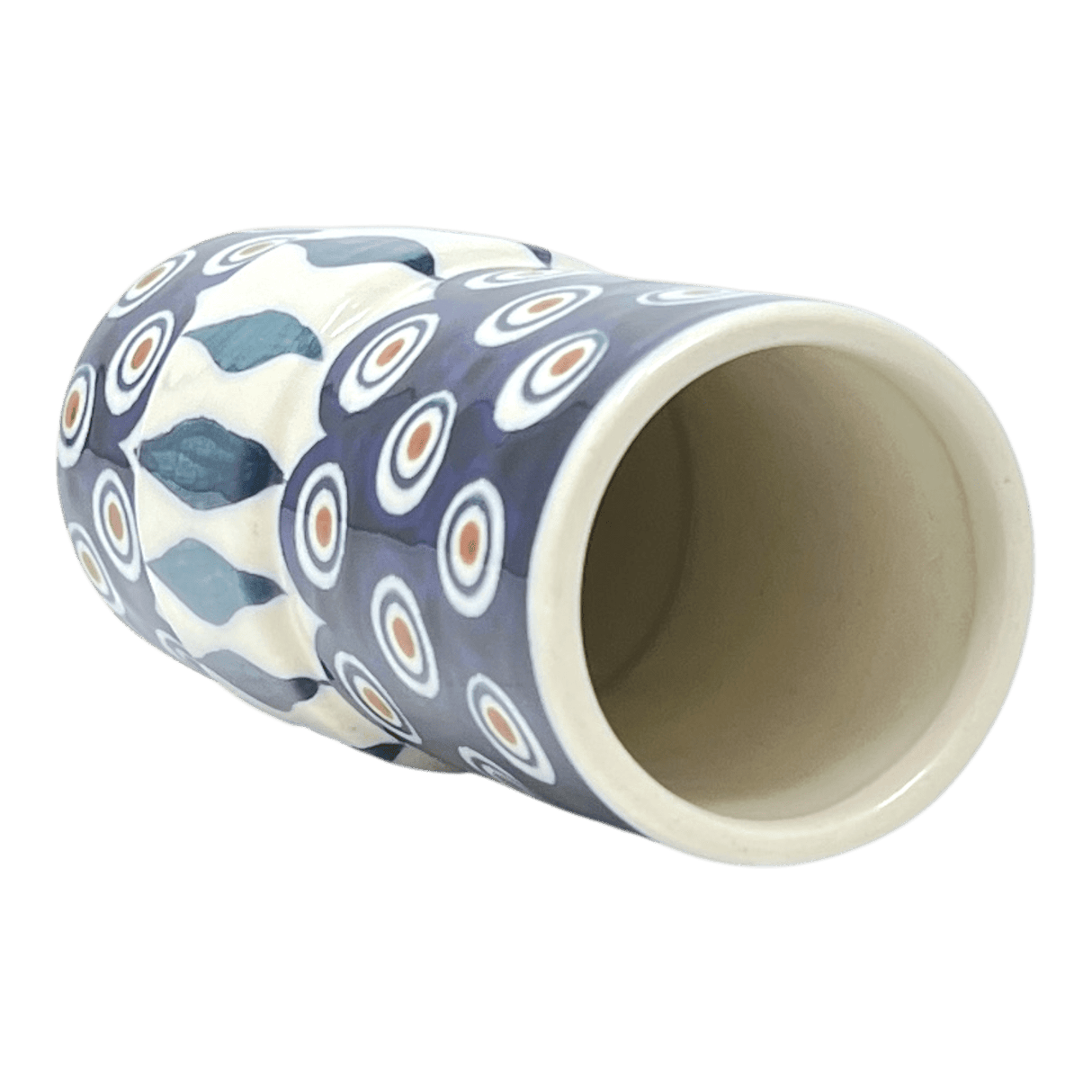 Vase, Slim, 5.5" in "Peacock" by Manufaktura | F141T-54