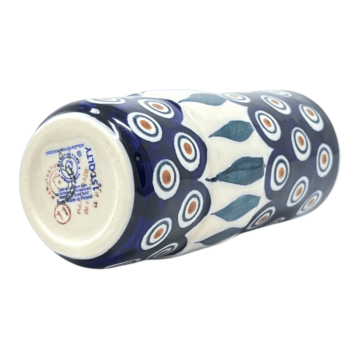 Vase, Slim, 5.5" in "Peacock" by Manufaktura | F141T-54