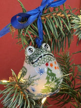 Ornament, Frog, 2" in "Snowy Pines" by Manufaktura | K046T-U22