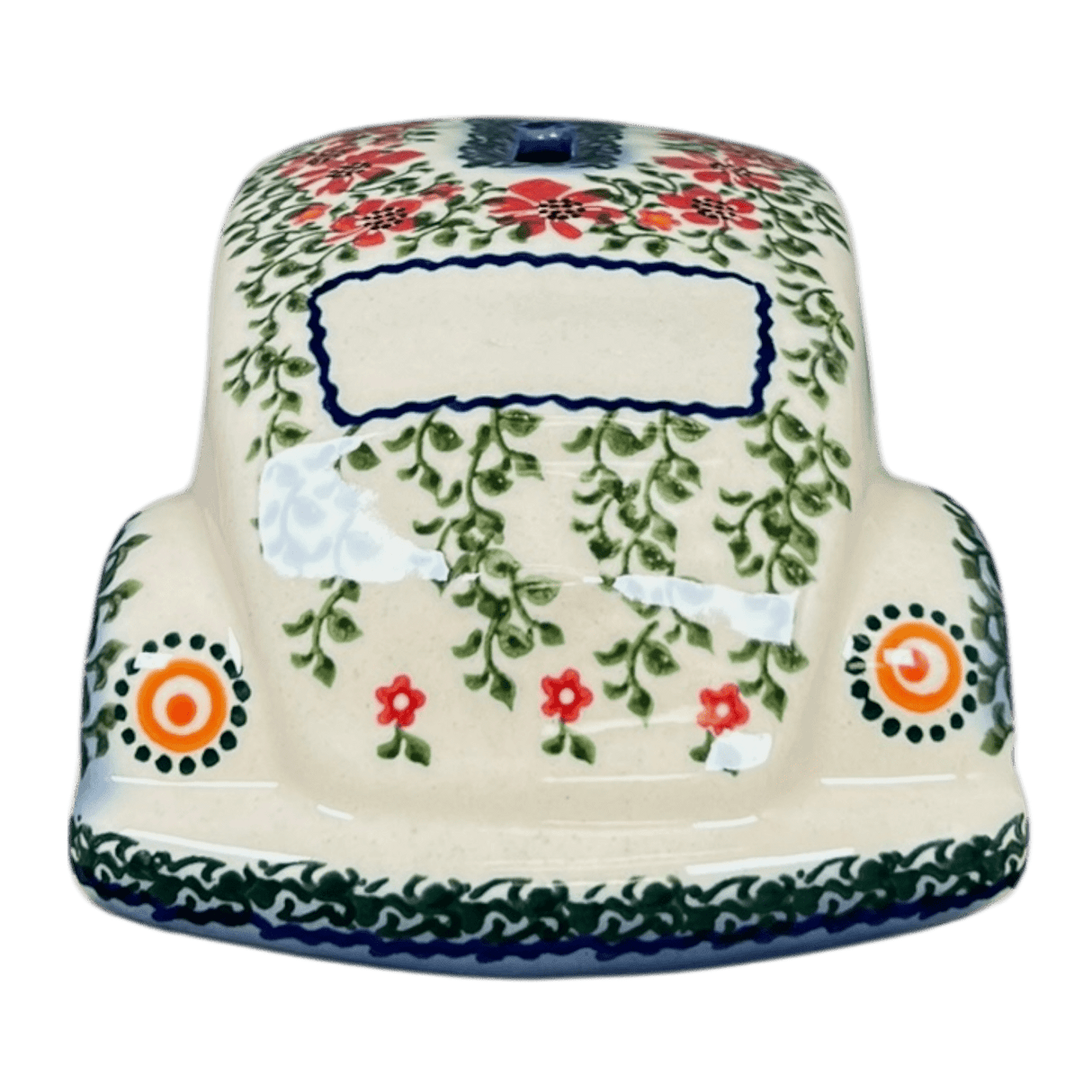 Bank, Beetle, 8.6" x 4.5" in "Draping Red Florals" by Galia | GAD20-PW3