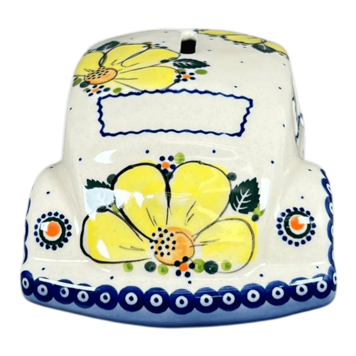 Bank, Beetle, 8.6" x 4.5" in "Yellow Daisy Dot" by Galia | GAD20-UJK1