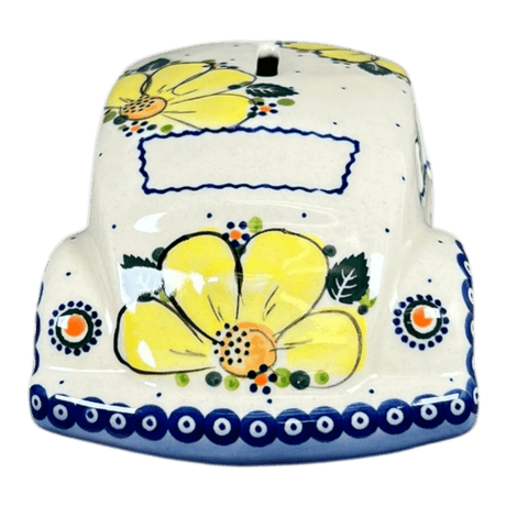 Bank, Beetle, 8.6" x 4.5" in "Yellow Daisy Dot" by Galia | GAD20-UJK1
