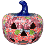 Luminary, Jack-O-Lantern, 8" in "Maroon Daisy" by Galia | GAD28D-AF