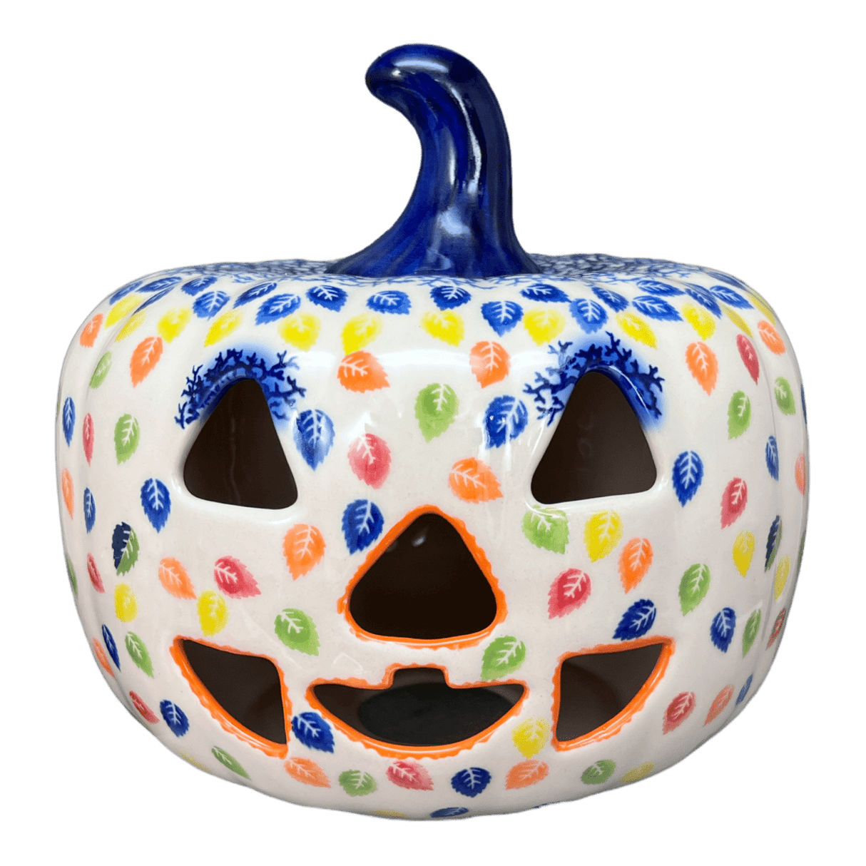 Luminary, Jack-O-Lantern, 8" in "Rainbow Leaves" by Galia | GAD28D-PL1