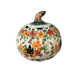 Decorative Pumpkin, 5.75" in "Black Cat Crossing" by Galia | GAD37-AH2