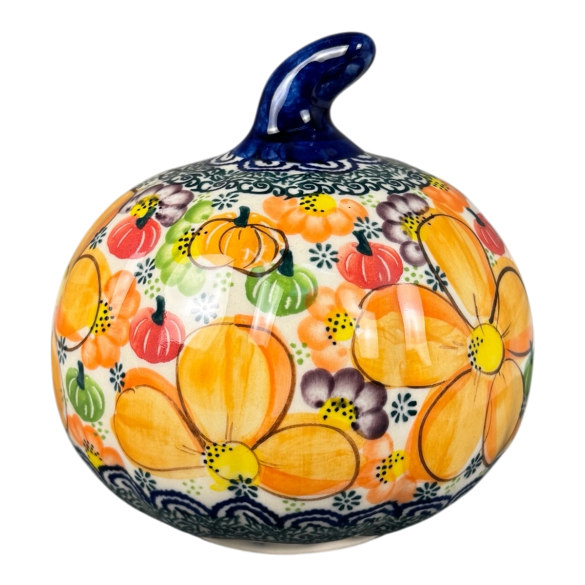 Decorative Pumpkin, 5.75" in "Blossoms & Pumpkins" by Galia | GAD37-AH6