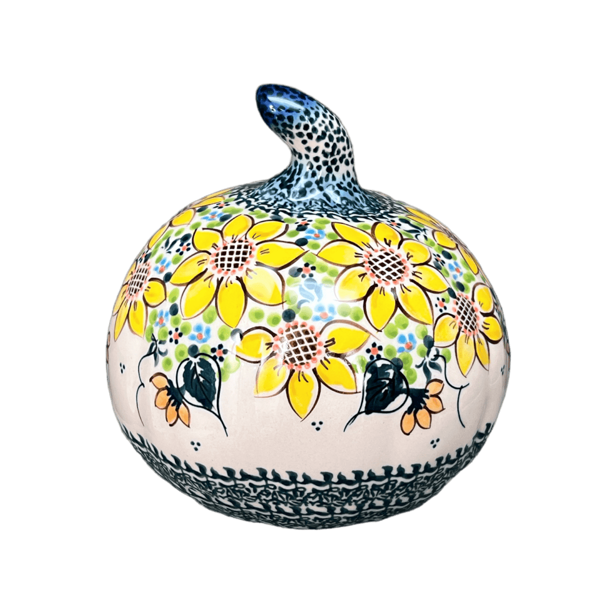 Decorative Pumpkin, 5.75" in "Sunflower Party" by Galia | GAD37-ASZ1