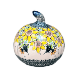 Decorative Pumpkin, 5.75" in "Sunflower Party" by Galia | GAD37-ASZ1