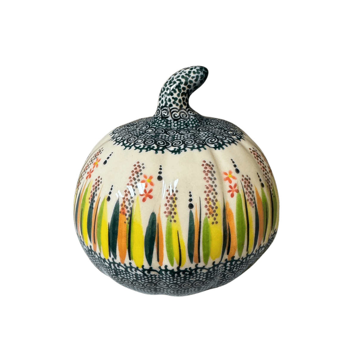 Decorative Pumpkin, 5.75" in "Morning Meadow" by Galia | GAD37-ULA