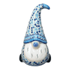 Polish Pottery 8.5" Large Gnome Figurine (Spring Snow) | GAD40-PCH1 at PolishPotteryOutlet.com