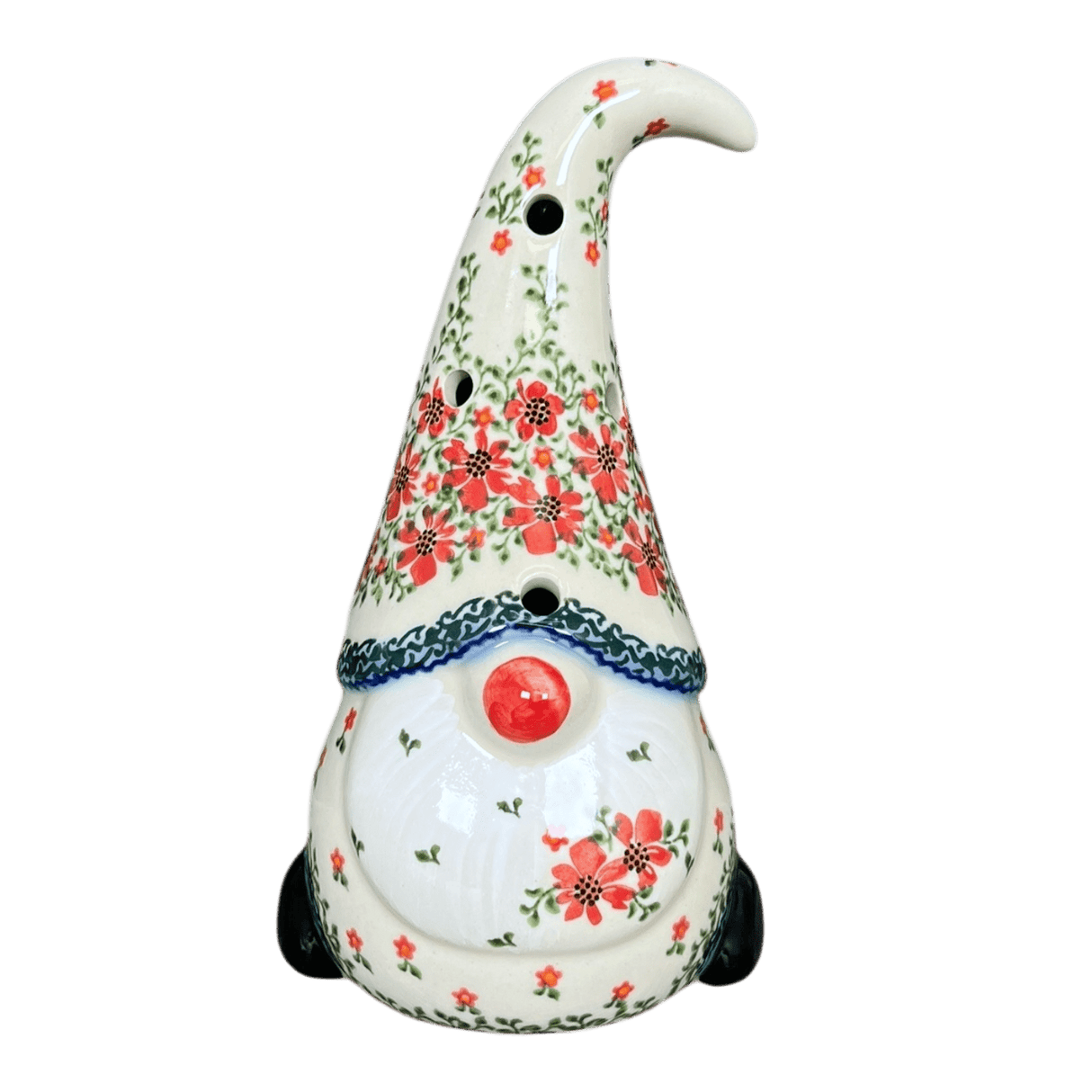 Luminary, Gnome, 8.5" Large in "Draping Red Florals" by Galia | GAD41-PW3