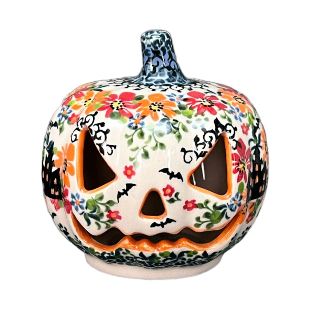 Luminary, Pumpkin, 4" in "Black Cat Crossing" by Galia | GAD44D-AH2