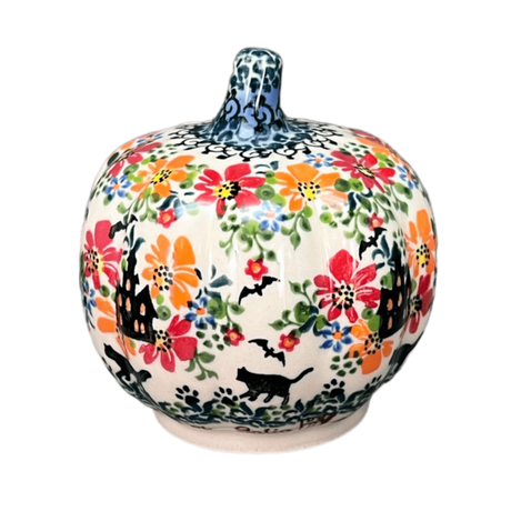 Luminary, Pumpkin, 4" in "Black Cat Crossing" by Galia | GAD44D-AH2