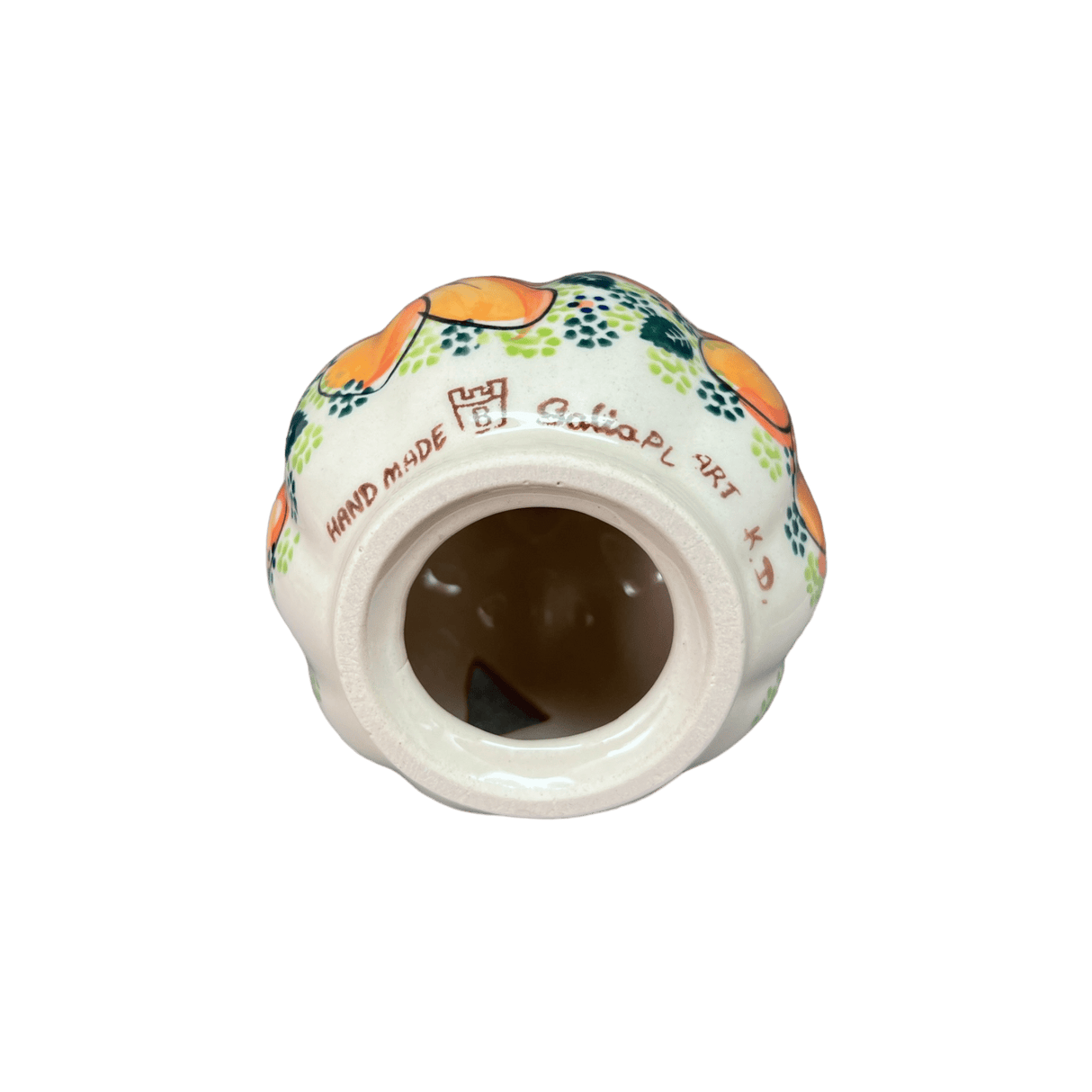 Luminary, Pumpkin, 4" in "Orange Daisy" by Galia | GAD44D-AP