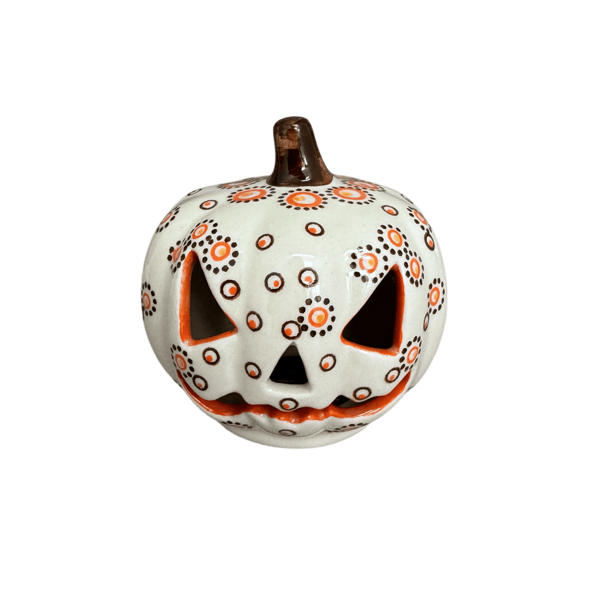 Luminary, Pumpkin, 4" in "Sunny Dots" by Galia | GAD44D-PK2
