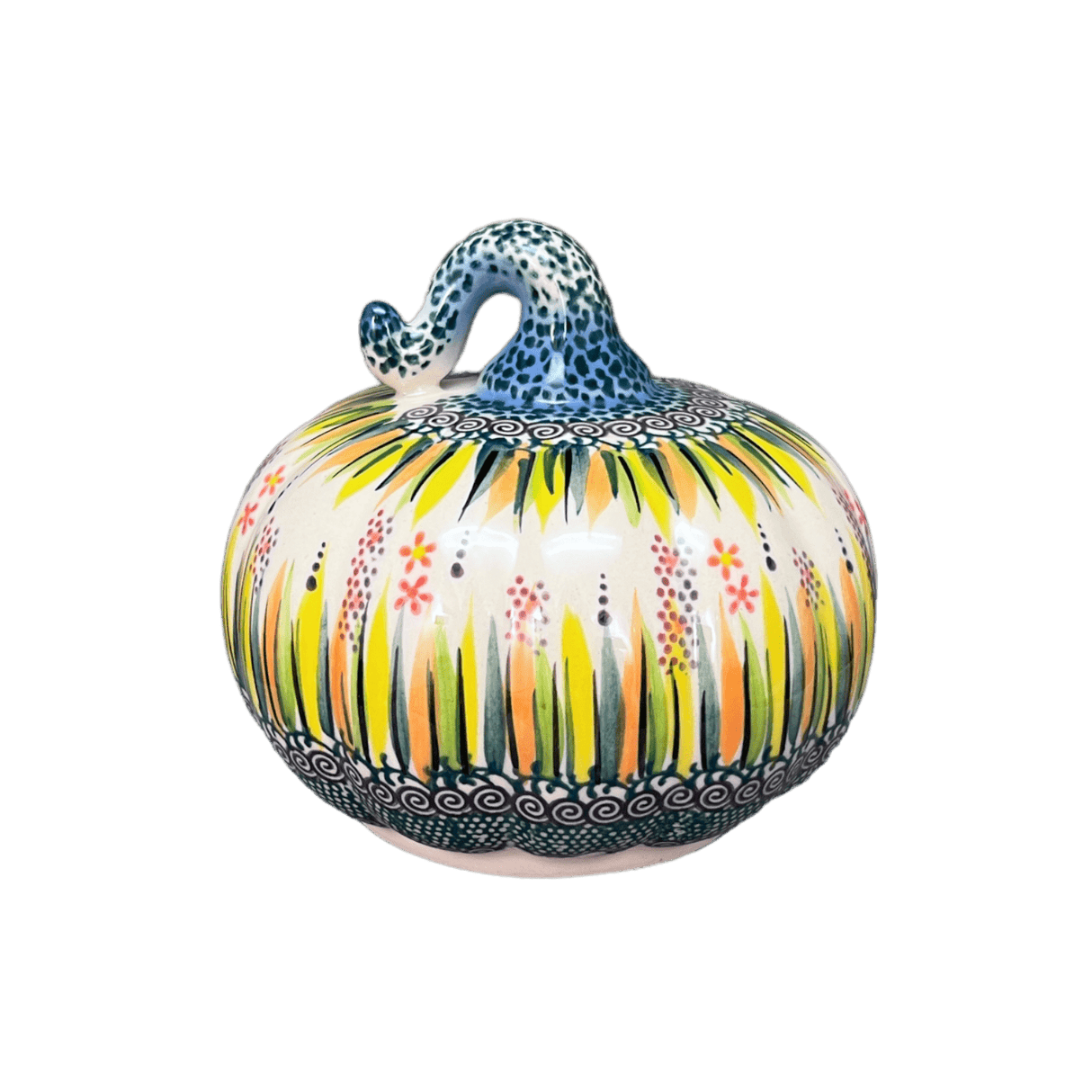 Decorative Pumpkin, 4.5" in "Morning Meadow" by Galia | GAD45-ULA