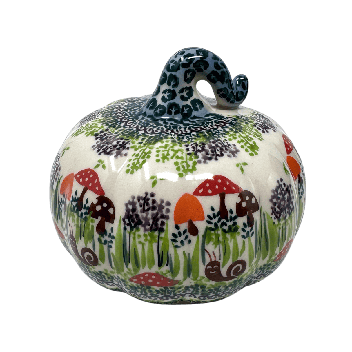 Decorative Pumpkin, 4.5" in "Mushroom Meadow" by Galia | GAD45-ULA3