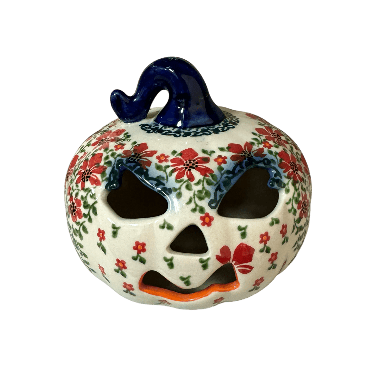 Luminary, Pumpkin, 4.5" in "Draping Red Florals" by Galia | GAD45D-PW3