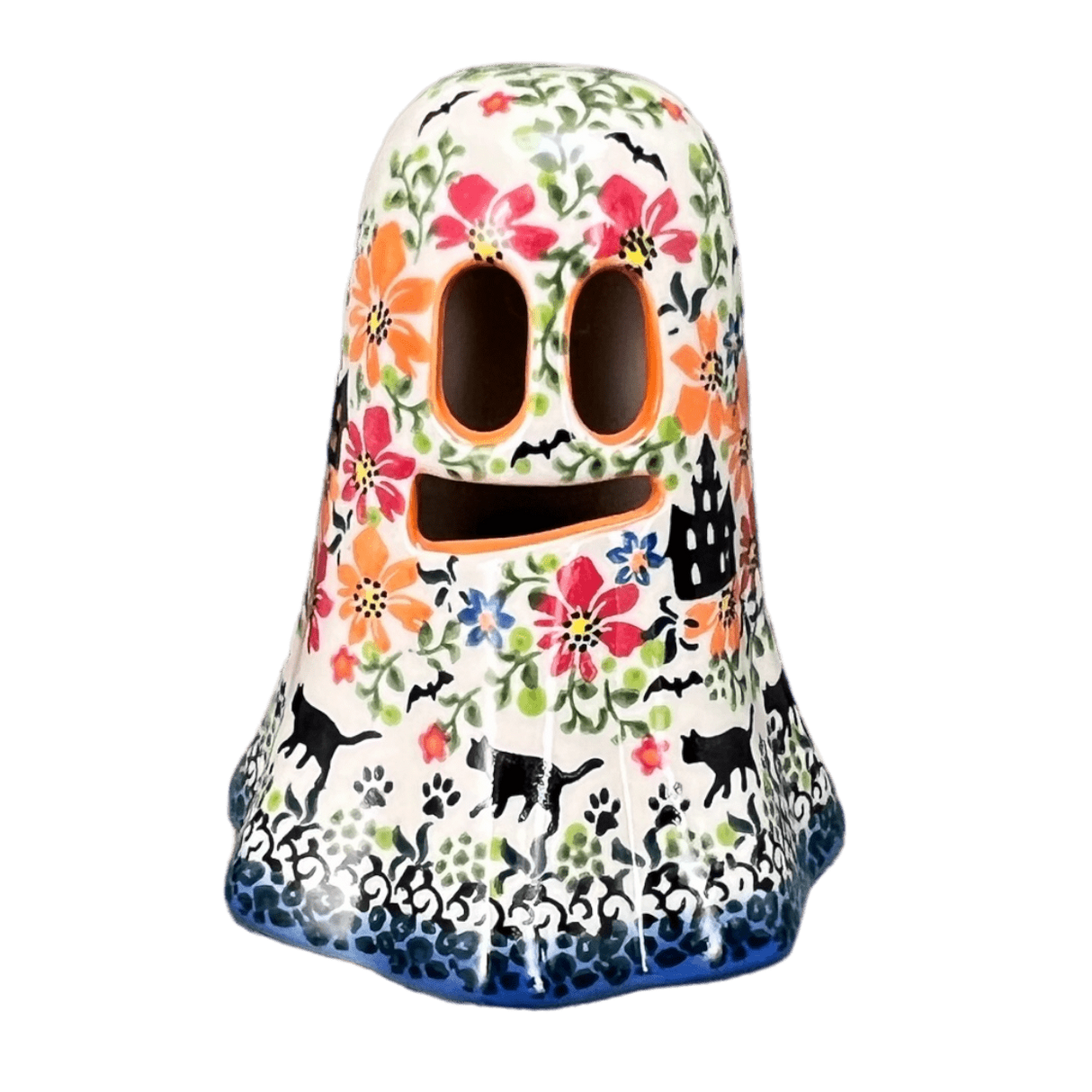 Luminary, Ghost, 5.25" in "Black Cat Crossing" by Galia | GAD46-AH2