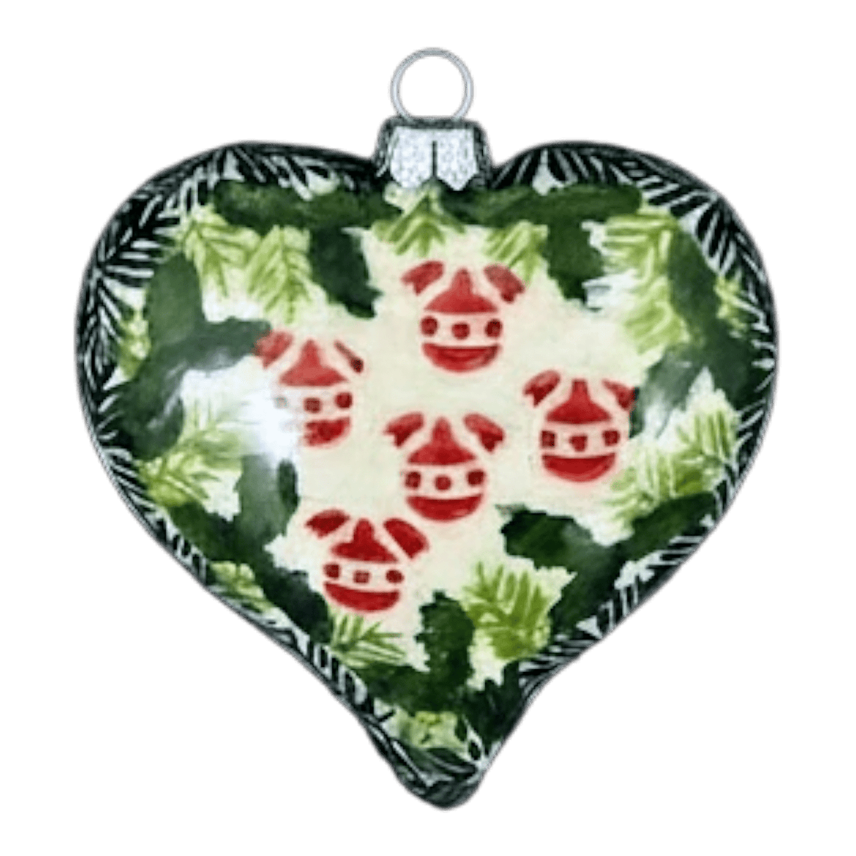 Ornament, Heart, 2.5" in "Evergreen Baubles" by Galia | GB07-PB1
