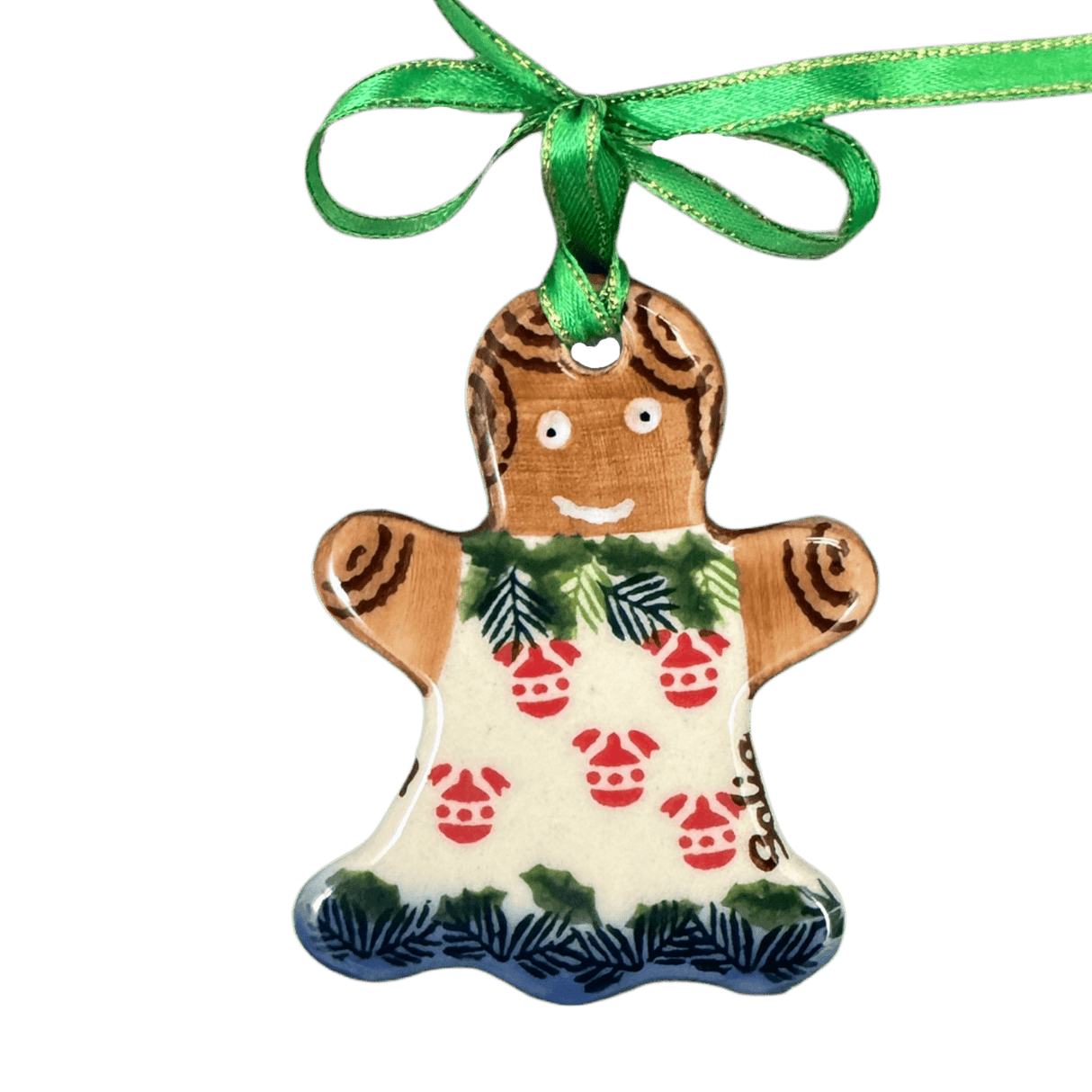 Ornament, Gingerbread Girl, 3.5" in "Evergreen Baubles" by Galia | GB15-PB1