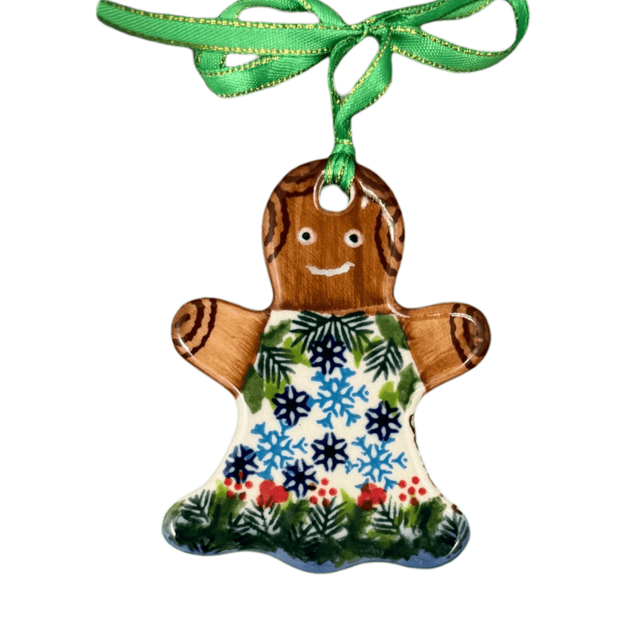 Ornament, Gingerbread Girl, 3.5" in "Winter Wreath" by Galia | GB15-PCH3