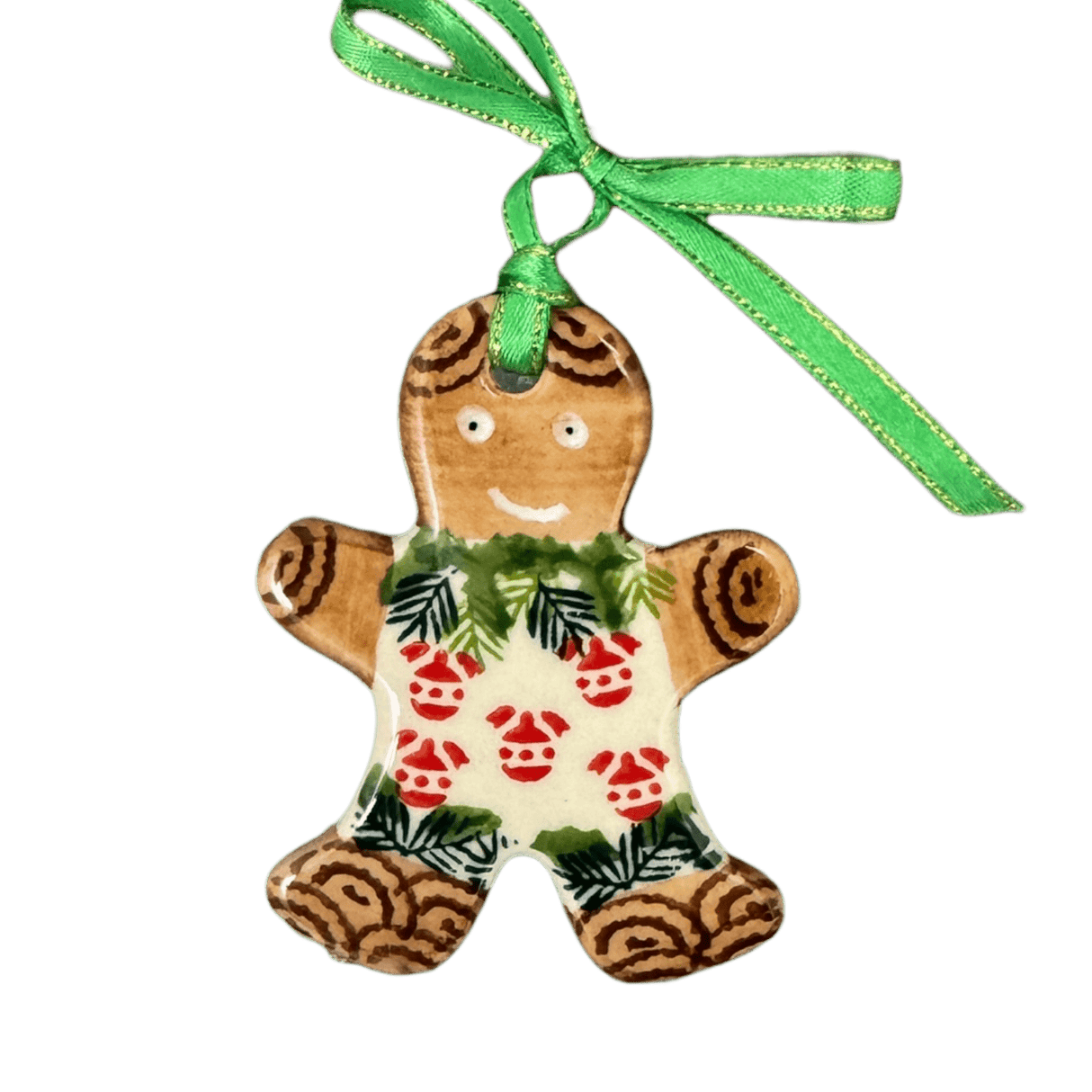 Ornament, Gingerbread Boy, 3.5" in "Evergreen Baubles" by Galia | GB16-PB1