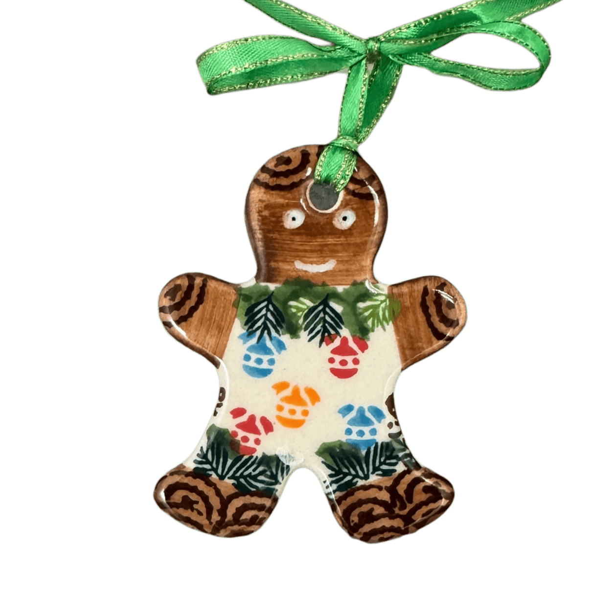Ornament, Gingerbread Boy, 3.5" in "Colorful Baubles" by Galia | GB16-PB2