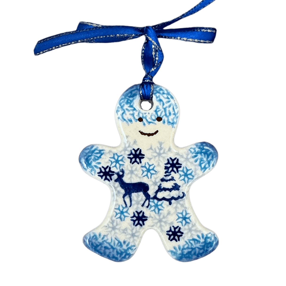 Ornament, Gingerbread Boy, 3.5" in "Snowy Night" by Galia | GB16-PCH2