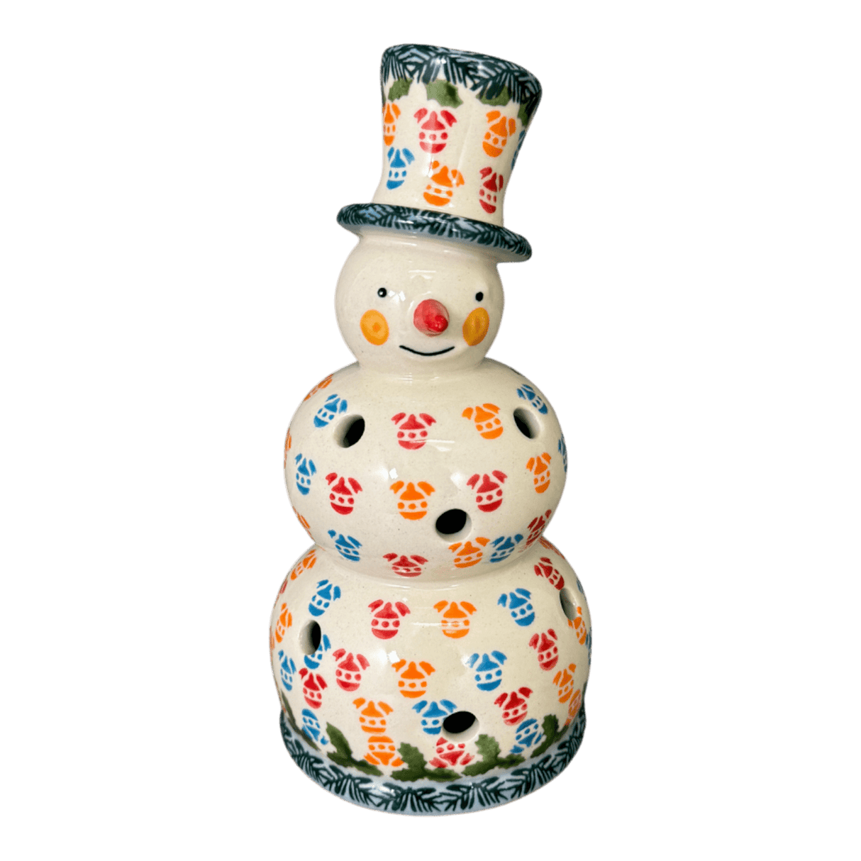 Luminary, Snowman, 7" in "Colorful Baubles" by Galia | GBL01-PB2