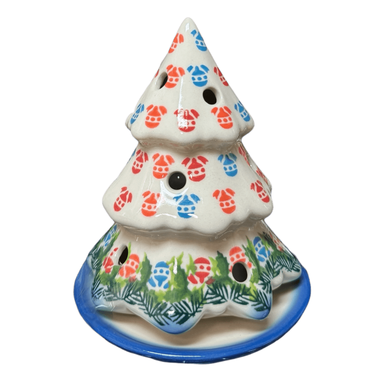 Luminary, Christmas Tree, 5" Small in "Colorful Baubles" by Galia | GCH03-PB2