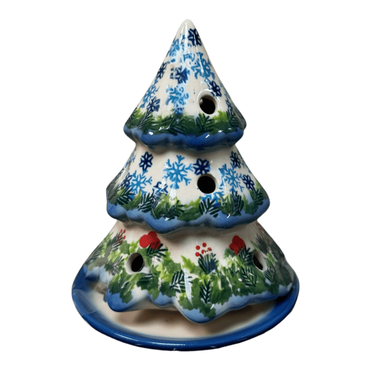Luminary, Christmas Tree, 5" Small in "Winter Wreath" by Galia | GCH03-PCH3
