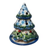 Luminary, Christmas Tree, 5" Small in "Winter Wreath" by Galia | GCH03-PCH3