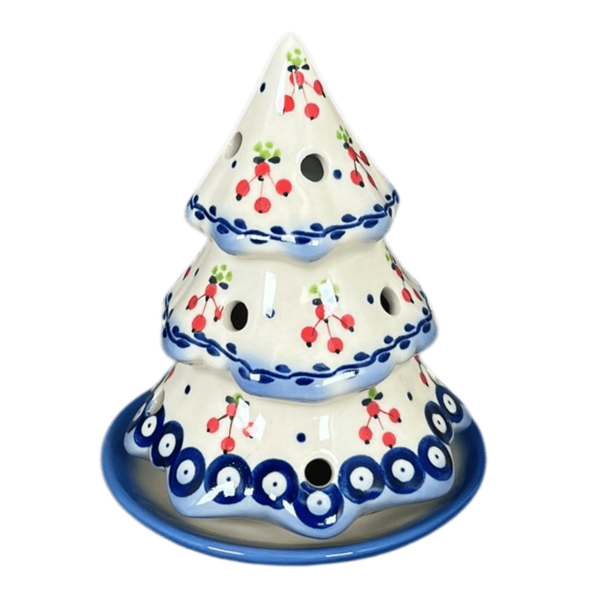 Luminary, Christmas Tree, 5" Small in "Currant Berries" by Galia | GCH03-PJ