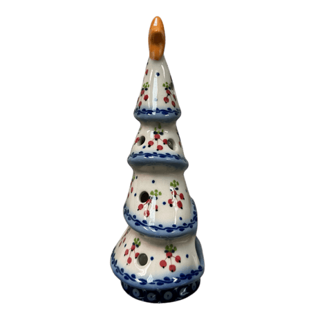 Luminary, Skinny Christmas Tree, 7.5" in "Currant Berries" by Galia | GCH04-PJ