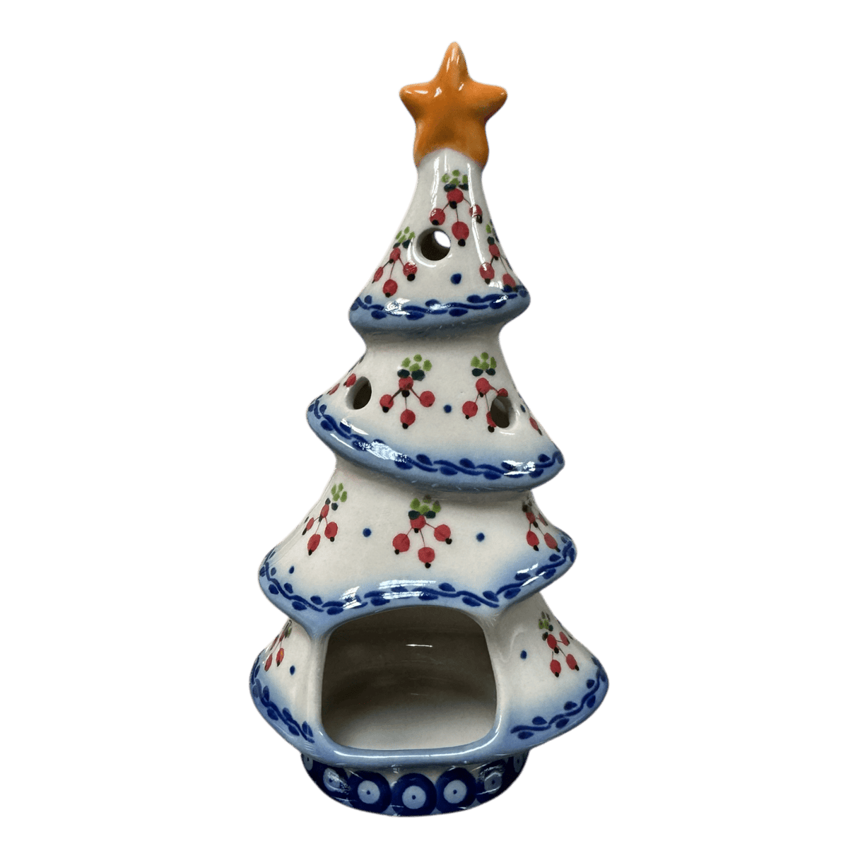 Luminary, Skinny Christmas Tree, 7.5" in "Currant Berries" by Galia | GCH04-PJ