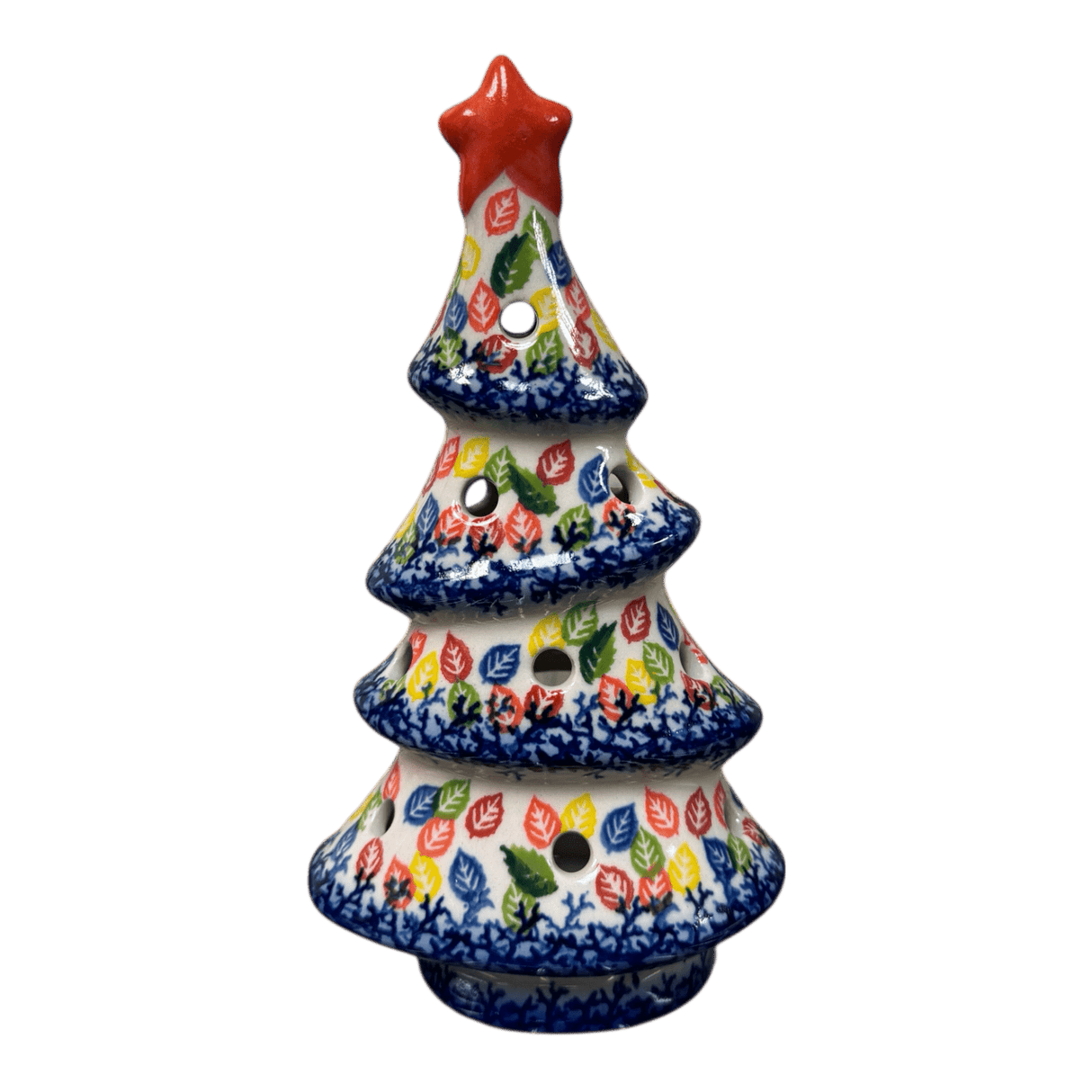 Luminary, Skinny Christmas Tree, 7.5" in "Rainbow Leaves" by Galia | GCH04-PL1