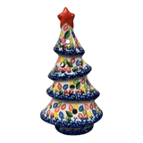 Luminary, Skinny Christmas Tree, 7.5" in "Rainbow Leaves" by Galia | GCH04-PL1