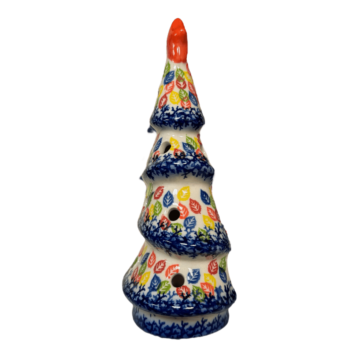 Luminary, Skinny Christmas Tree, 7.5" in "Rainbow Leaves" by Galia | GCH04-PL1