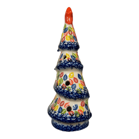 Luminary, Skinny Christmas Tree, 7.5" in "Rainbow Leaves" by Galia | GCH04-PL1