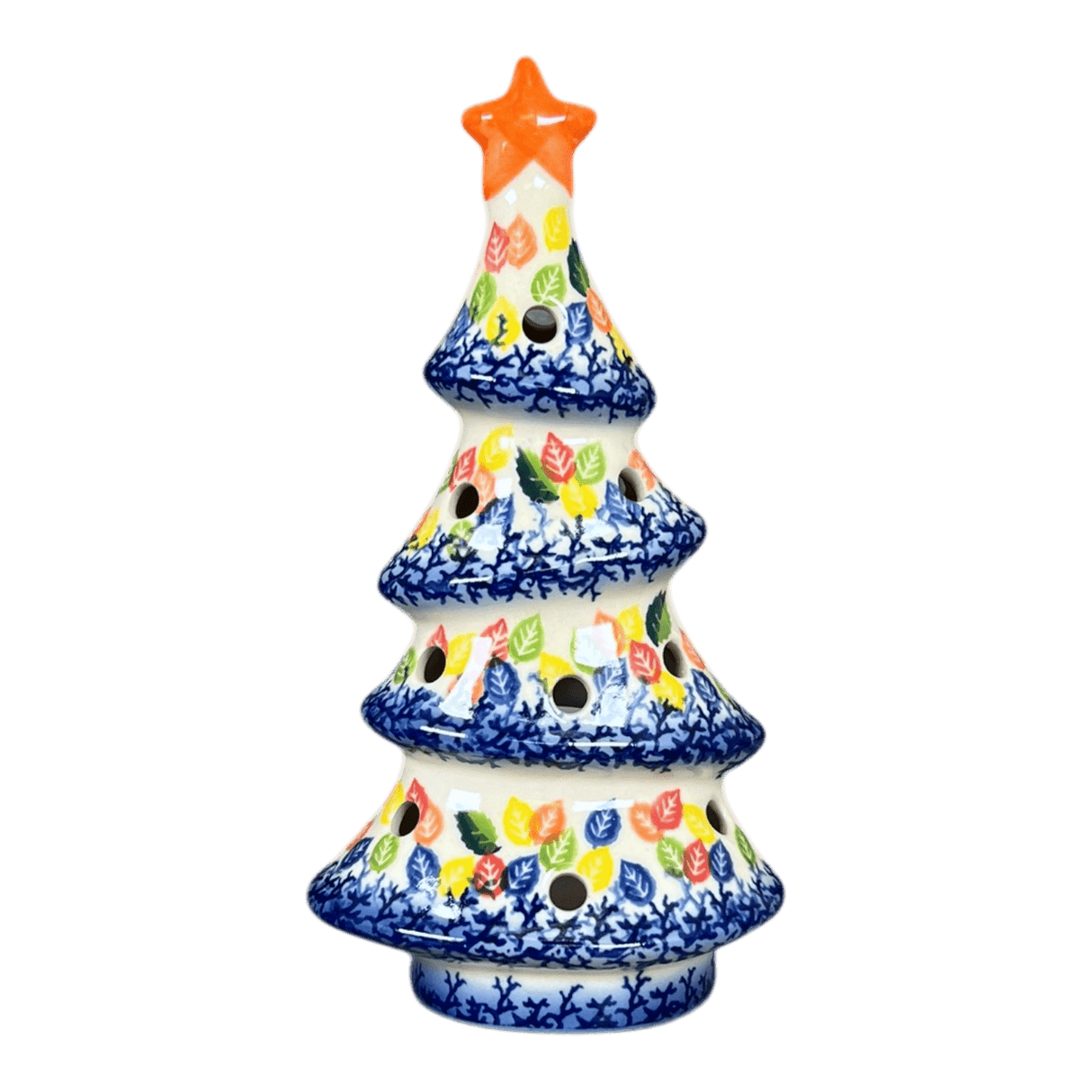Luminary, Skinny Christmas Tree, 7.5" in "Rainbow Leaves" by Galia | GCH04-PL1