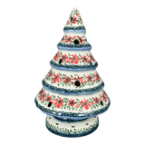 Luminary, Christmas Tree, 10" Large in "Draping Red Florals" by Galia | GCH05-PW3