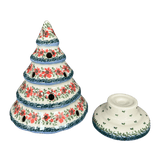 Luminary, Christmas Tree, 10" Large in "Draping Red Florals" by Galia | GCH05-PW3