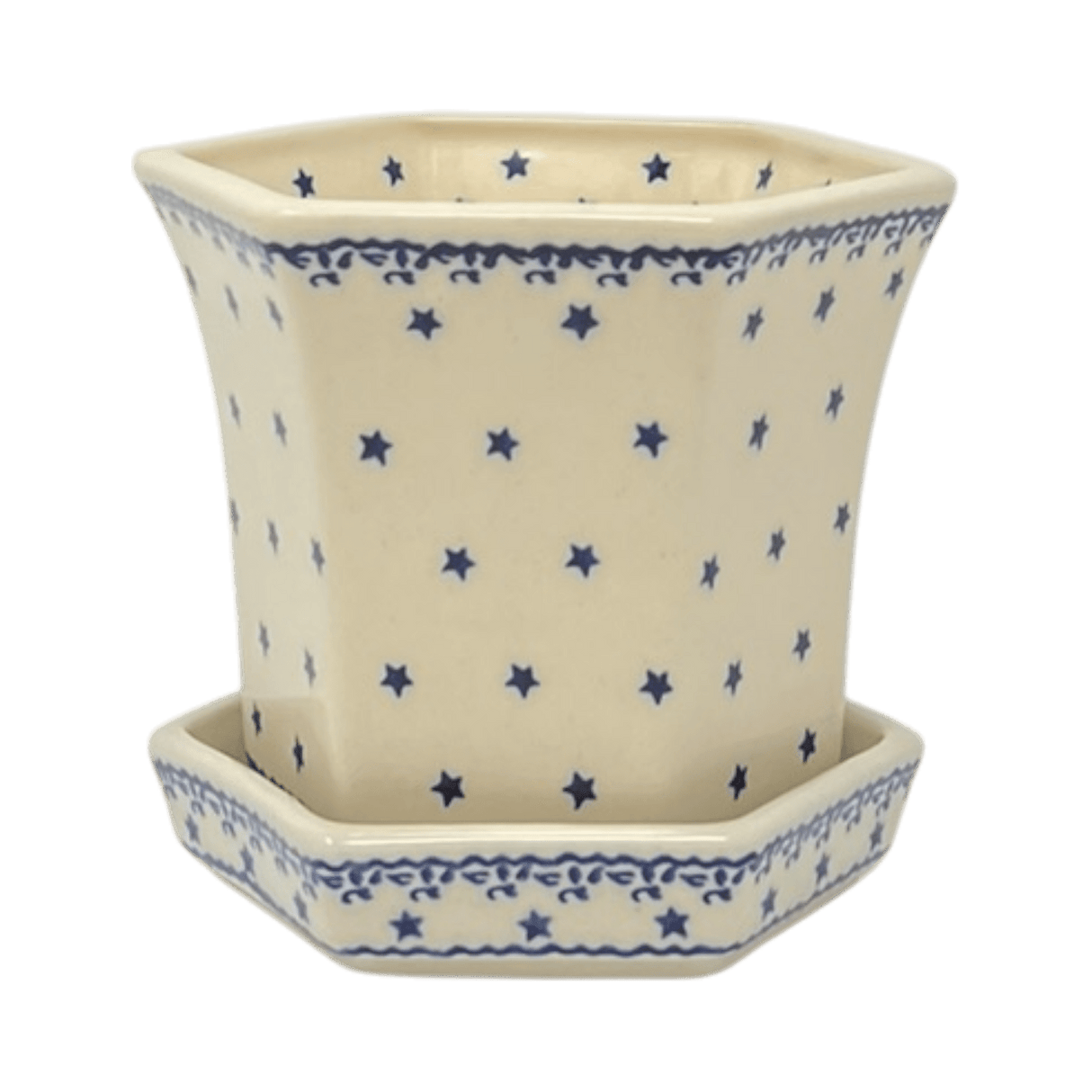 Flower Pot, Hexagonal, 5" Small in "All Star" by Galia | GDN08-PG