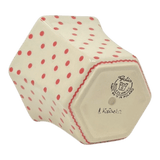 Flower Pot, Hexagonal, 5" Small in "Dotted Reds" by Galia | GDN08-PG3