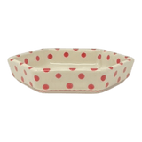 Flower Pot, Hexagonal, 5" Small in "Dotted Reds" by Galia | GDN08-PG3